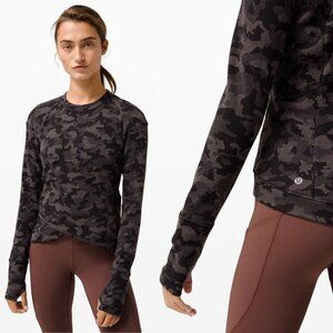 Lululemon Close to Crossing Long Sleeve In Heritage Camo Jacquard Black Lunar 6